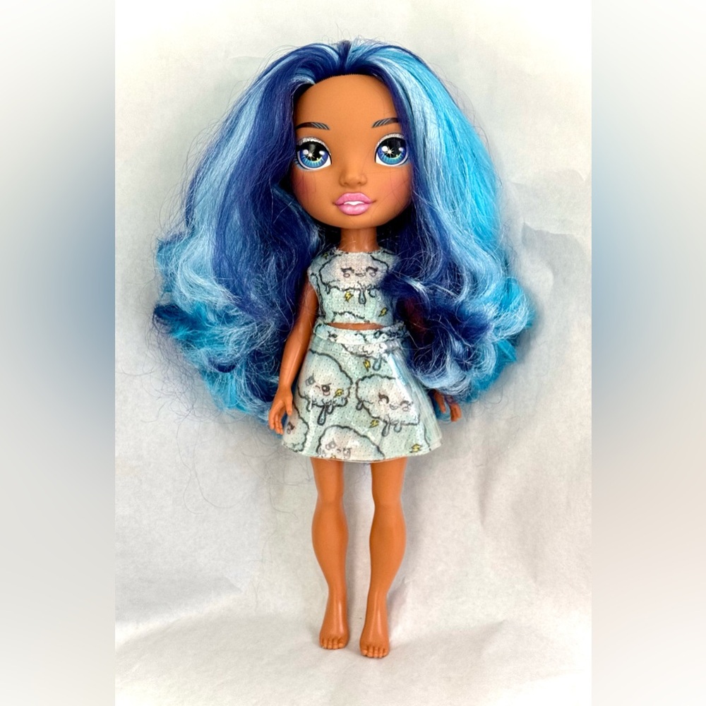 ￼
Rainbow High 14” Doll With Blue Hair